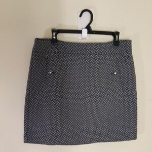 LOFT Black and White Mini Pencil Skirt 12